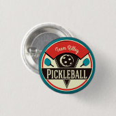 Naam Pickleball Team Player Ronde Button 3,2 Cm (Voorkant /achterkant)