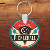 Naam Pickleball Team Player Sleutelhanger (Voorkant)
