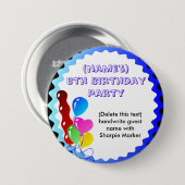 Naam Pin Button Birthday Party Favor (Voorkant /achterkant)