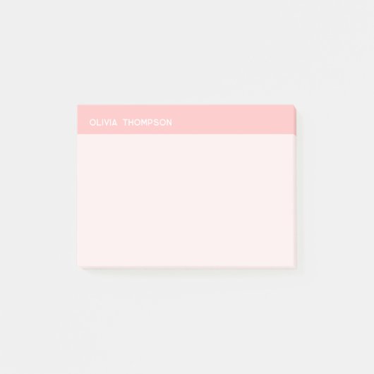 Naam Pink Sticky Post-it® Notes (Voorkant)
