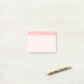 Naam Pink Sticky Post-it® Notes (Op bureau)
