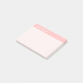 Naam Pink Sticky Post-it® Notes (Schuin)