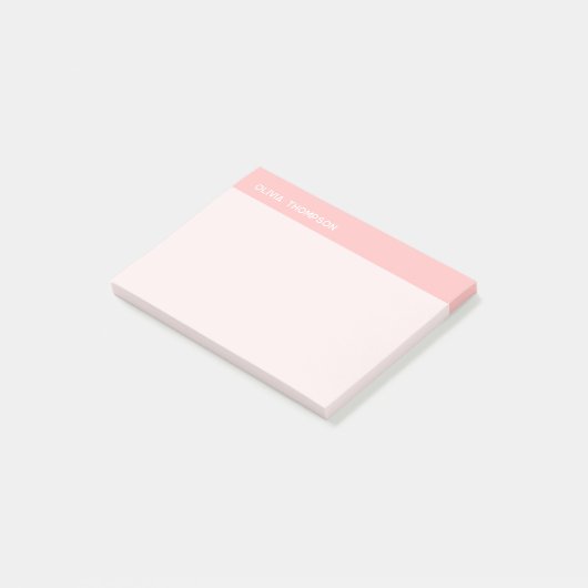 Naam Pink Sticky Post-it® Notes (Schuin)