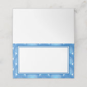 Naam Plaats Card-Blue Shells Plaatskaartje (Buitenkant ongevouwen)