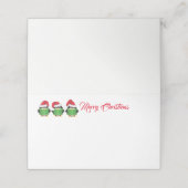 Naam Plaats Card-Christmas Penguins Plaatskaartje (Buitenkant ongevouwen)