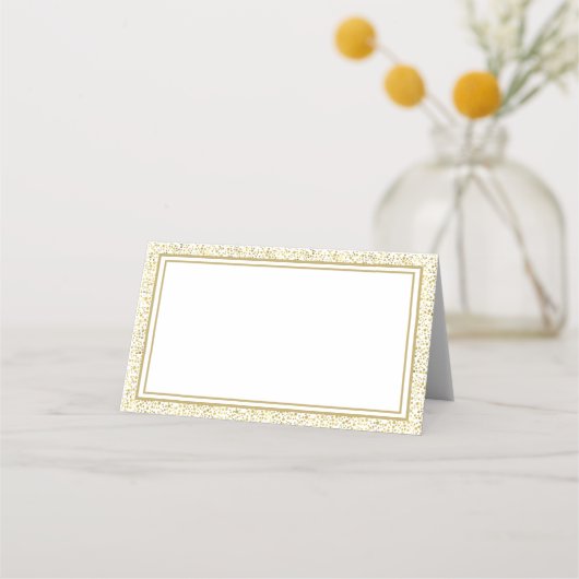 Naam Plaats Card-Gold Glitter Plaatskaartje (Voorkant)