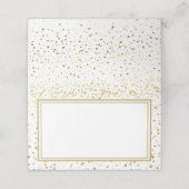 Naam Plaats Card-Gold Stars Plaatskaartje (Buitenkant ongevouwen)