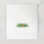Naam Plaats Card-Holly Bough Plaatskaartje (Buitenkant ongevouwen)