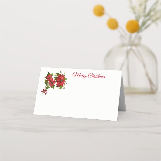 Naam Plaats Card-poinsettia's Plaatskaartje (Voorkant)