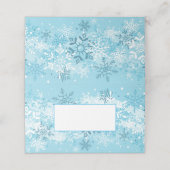 Naam Plaats Card-Snowflakes Plaatskaartje (Buitenkant ongevouwen)
