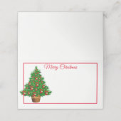 Naam Plaats Kaart-Kerstboom Plaatskaartje (Buitenkant ongevouwen)