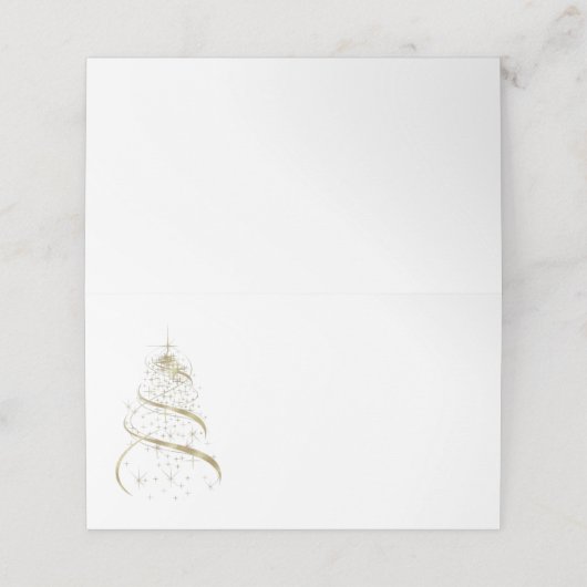 Naam Plaats Kaart-Kerstboom Plaatskaartje (Buitenkant ongevouwen)