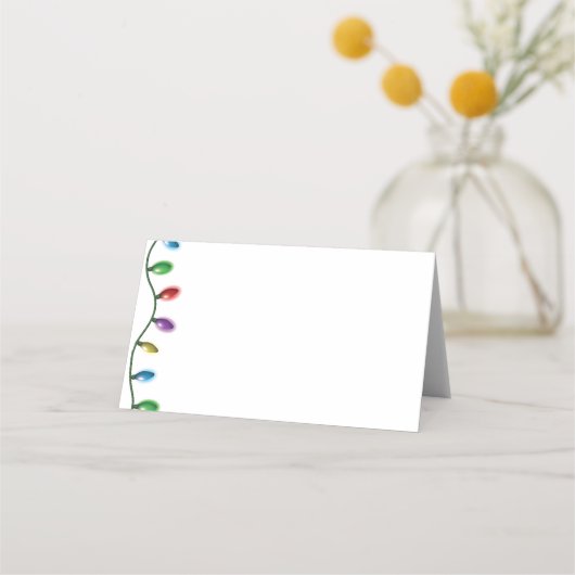 Naam Plaats Kaart-Kerstmis Lichten Plaatskaartje (Voorkant)