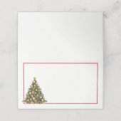 Naam Plaats kaart met kerstboomklep Plaatskaartje (Buitenkant ongevouwen)