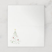 Naam Plaats kaart met kerstboomklep Plaatskaartje (Buitenkant ongevouwen)