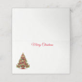 Naam Plaats kaart met kerstboomklep Plaatskaartje (Buitenkant ongevouwen)