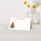 Naam Plaats kaart met kerstboomklep Plaatskaartje (Voorkant)