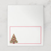 Naam Plaats kaart met kerstboomklep Plaatskaartje (Buitenkant ongevouwen)