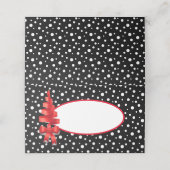 Naam Plaats Kaarten-Kerstlint Boom Polka Dot Plaatskaartje (Buitenkant ongevouwen)