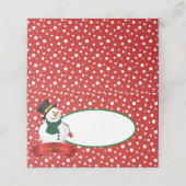 Naam Plaats Kaarten-Kerstmis Sneeuwman Plaatskaartje (Buitenkant ongevouwen)