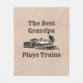 Naam plakken stoomtrain opa opa fleece deken (Voorkant)