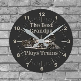 Naam plakken stoomtrain opa opa ronde klok