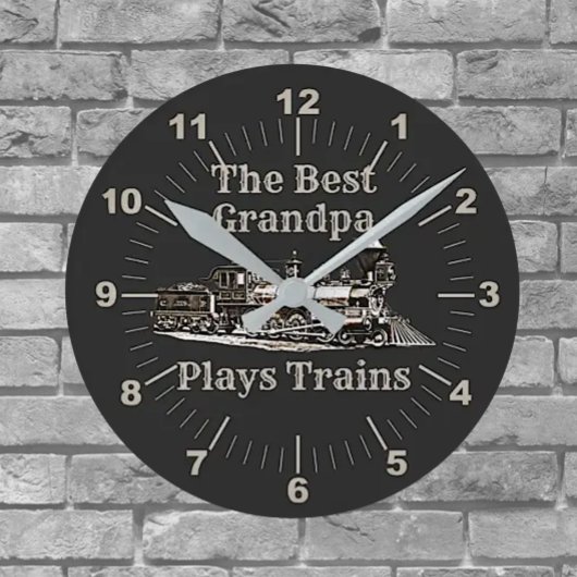 Naam plakken stoomtrain opa opa ronde klok
