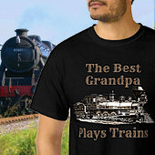 Naam plakken stoomtrain opa opa t-shirt
