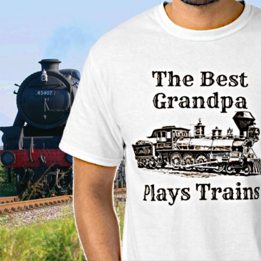 Naam plakken stoomtrain opa opa t-shirt