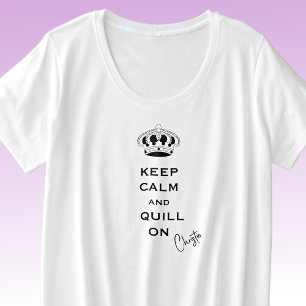 Naam, Plus Maat Custom Keep Calm Comfy T-shirt