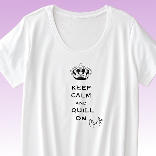 Naam, Plus Maat Custom Keep Calm Comfy T-shirt