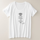 Naam, Plus Maat Custom Keep Calm Comfy T-shirt (Design voorkant)