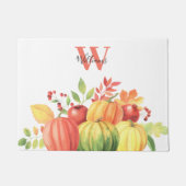 Naam pompoen monogram deurmat (Voorkant)