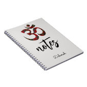 Naam, Posh Royal Stewart Tartan OM Symbol Notitieb Notitieboek (Rechterzijde)