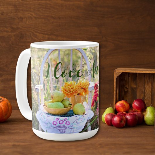 Naam, prachtige herfstkleur print 15oz koffiemok