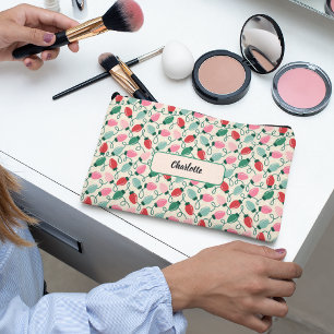Naam Preppy Roze & Groene Pastel Kerstverlichting Etui