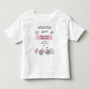 Naam Preschool Afstuderen Jaar School Kinder Shirts