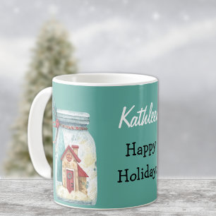 Naam, Prettig Kerstfeest Magische Snoep Huis 325ml Koffiemok