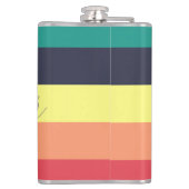 Naam primaire regenboogkleurblok Stripe Monogram Heupfles (Achterkant)