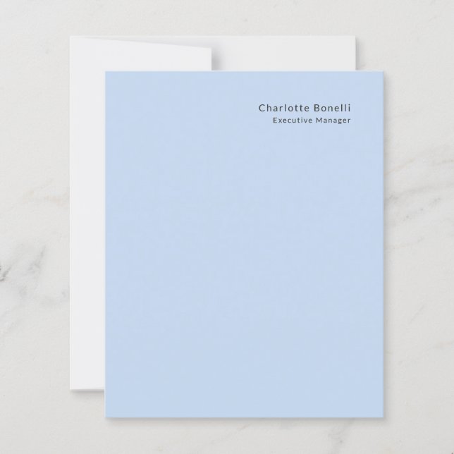 Naam Professioneel Modern Minimalistisch Blauw  (Voorkant)