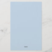 Naam Professioneel Modern Minimalistisch Blauw  Briefpapier (Achterkant)