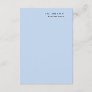 Naam Professioneel Modern Minimalistisch Blauw Informatiekaartje