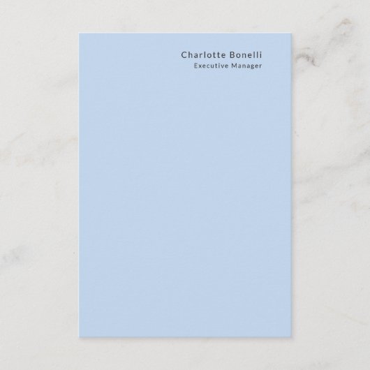 Naam Professioneel Modern Minimalistisch Blauw Informatiekaartje (Voorkant)