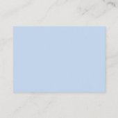 Naam Professioneel Modern Minimalistisch Blauw Informatiekaartje (Achterkant)
