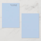 Naam Professioneel Modern Minimalistisch Blauw Informatiekaartje (Voorkant / Achterkant)
