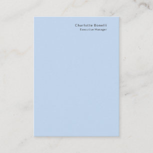 Naam Professioneel Modern Minimalistisch Blauw  Informatiekaartje