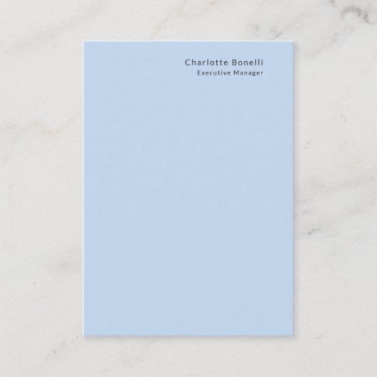 Naam Professioneel Modern Minimalistisch Blauw Informatiekaartje (Voorkant)
