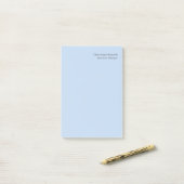 Naam Professioneel Modern Minimalistisch Blauw  Post-it® Notes (Op bureau)