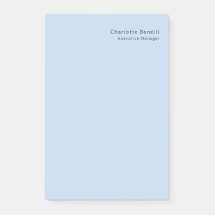 Naam Professioneel Modern Minimalistisch Blauw  Post-it® Notes