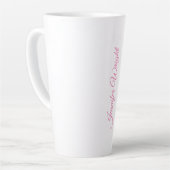 Naam professionele minimalistische handschrijfmach latte mok (Linkerhoek)